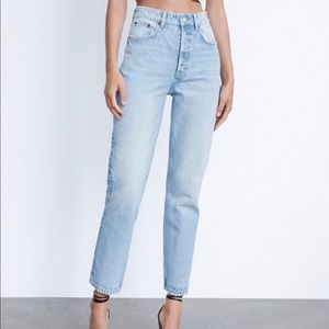 Zara Straight-Leg Denim (Navy Blue) | Size 4